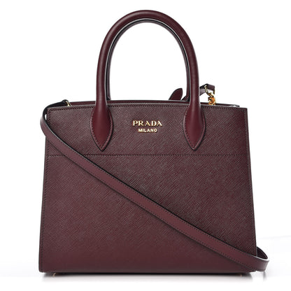Prada Saffiano City Calf Small Esplanade Tote Granato Marmo 1 of 9