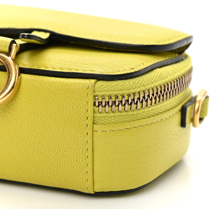 Christian Dior Goatskin Mini Saddle Shoulder Strap Pouch Lime 9 of 10