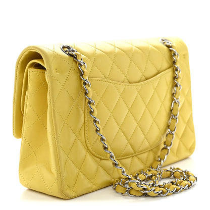 Chanel Lambskin Quilted Medium Double Flap Yellow 3 of 15
