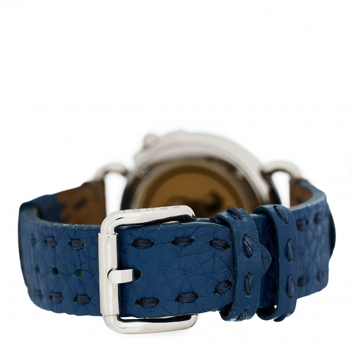 Fendi Stainless Steel Calfskin Mother of Pearl 37mm Selleria Quartz Watch Blue 3 of 4