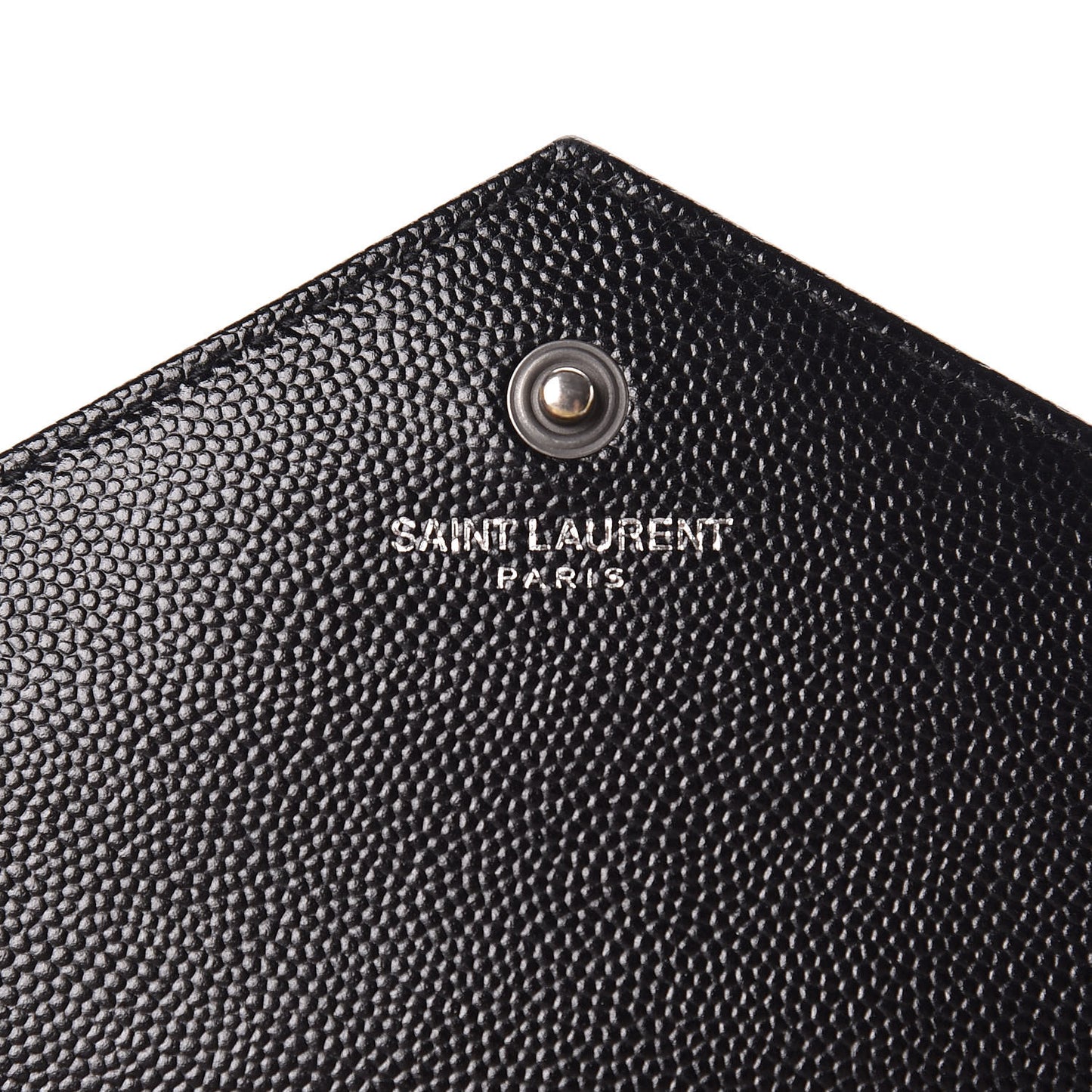 Grain De Poudre Matelasse Chevron Monogram Chain Wallet Black