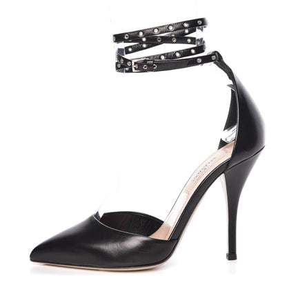 Valentino Garavani Nappa Love Latch Ankle Wrap 100mm Pumps 35.5 Black 1 of 9
