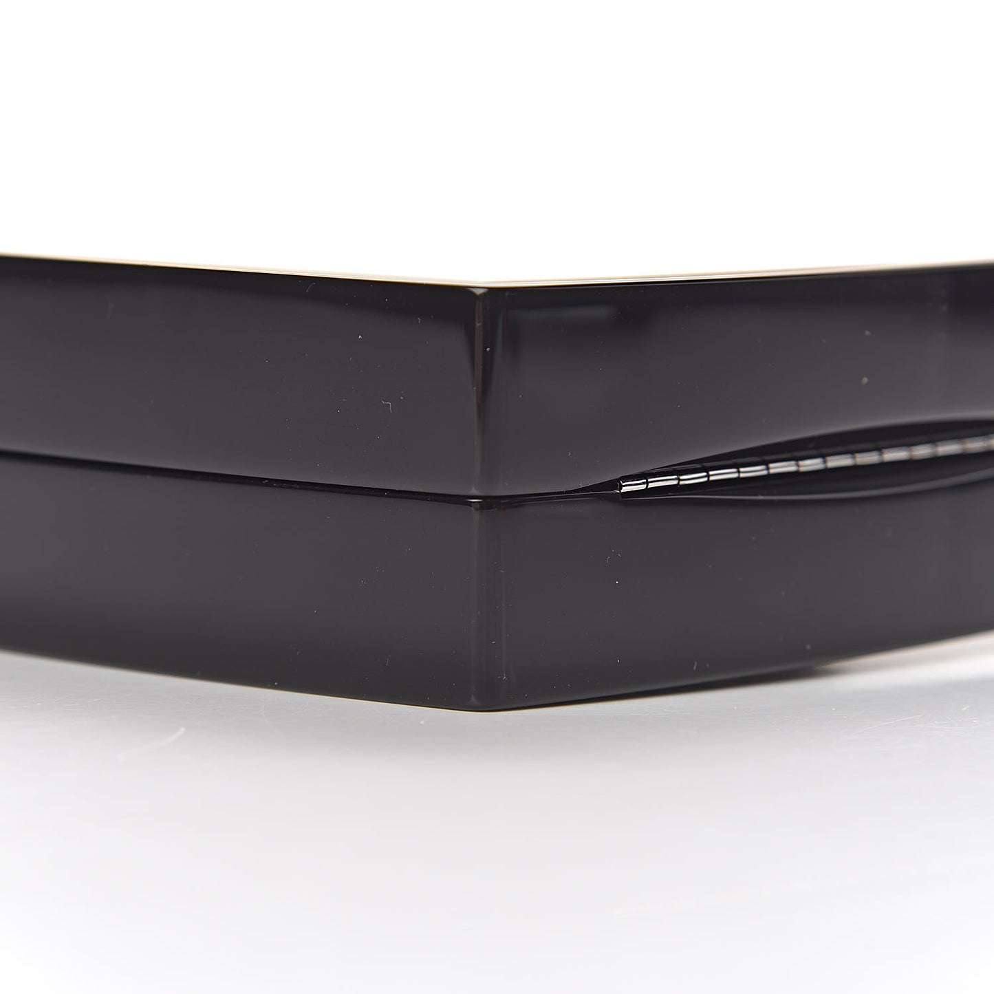 Plexiglass Compact Box Clutch Black Ivory