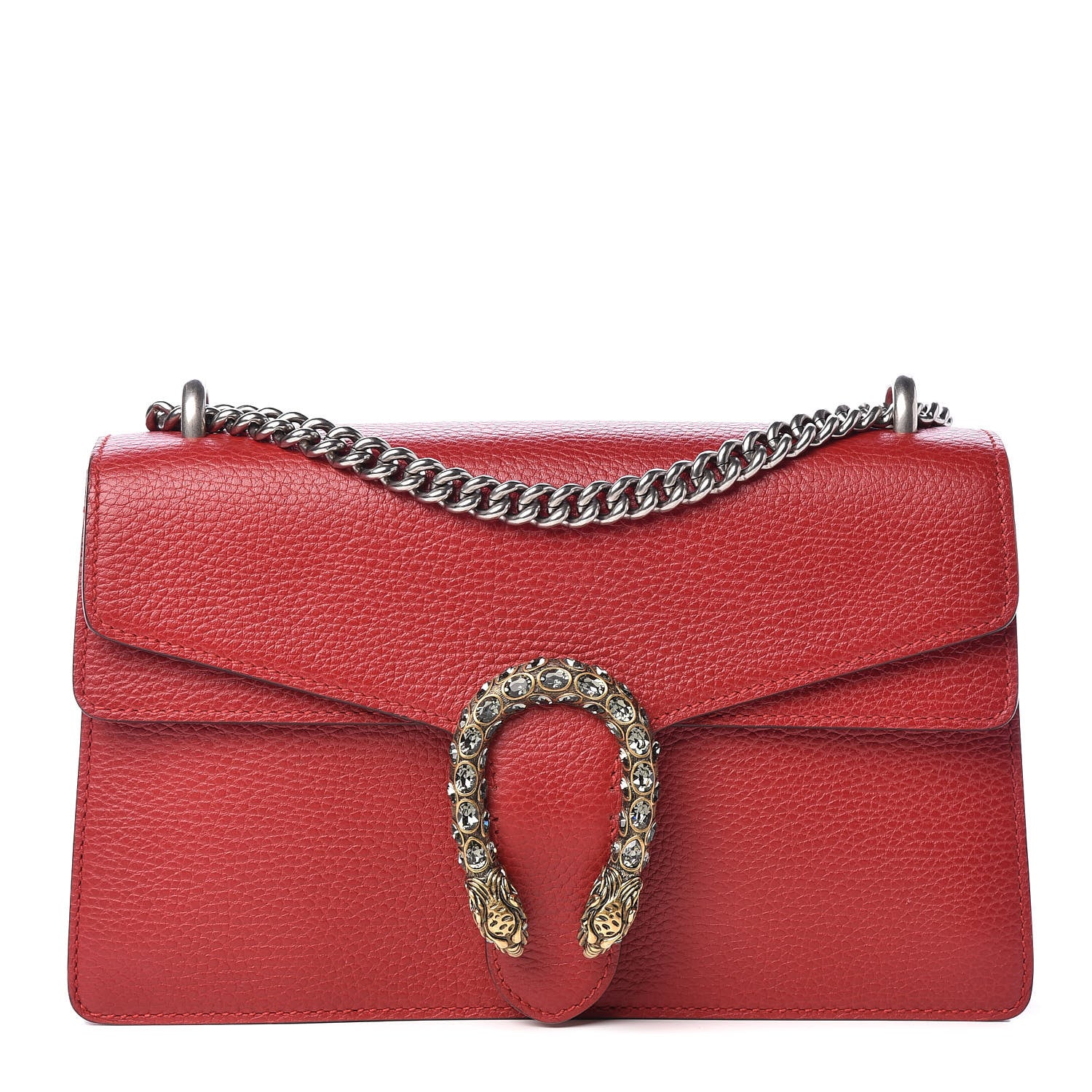 Gucci Dollar Calfskin Swarovski Crystal Small Dionysus Shoulder Bag Hibiscus Red 1 of 10