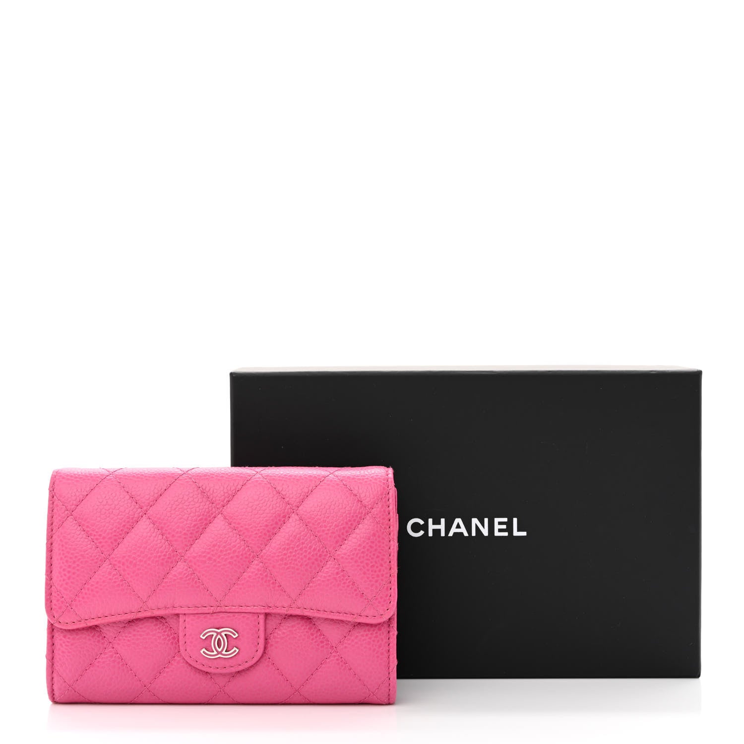 Chanel Caviar Quilted Small Flap Wallet Pink 11 of 11