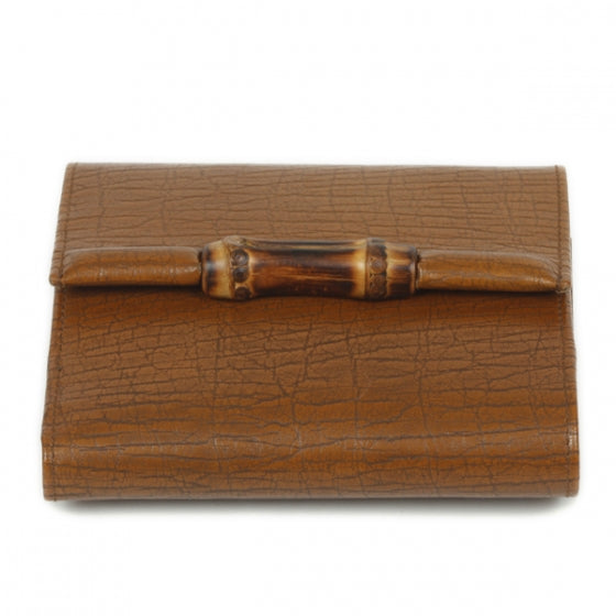 Leather Bamboo Bar French Wallet