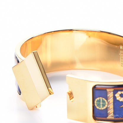 Hermes Enamel Printed Clic Clac Torana Elephants Wide Bracelet 65 5 of 7