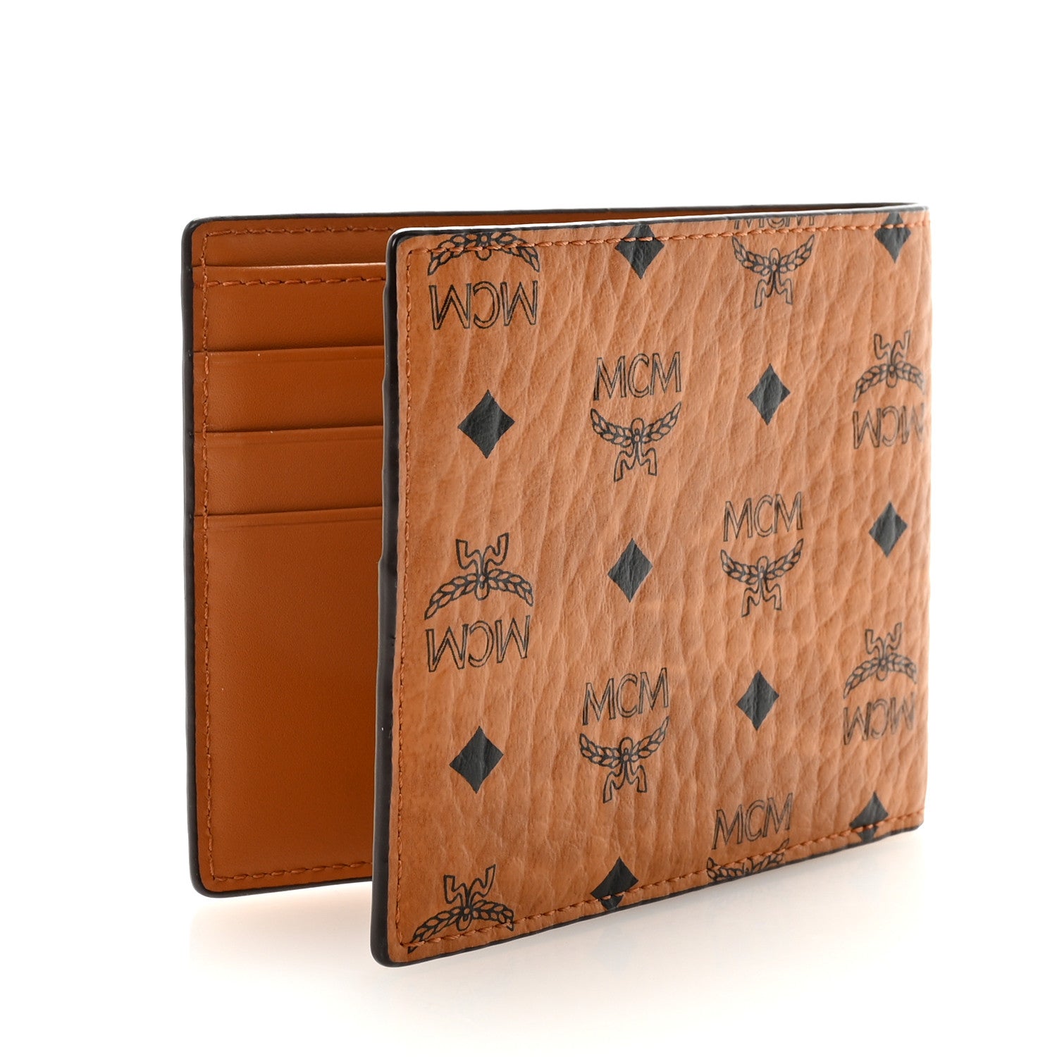 MCM Visetos Small Flap Wallet Cognac 3 of 7