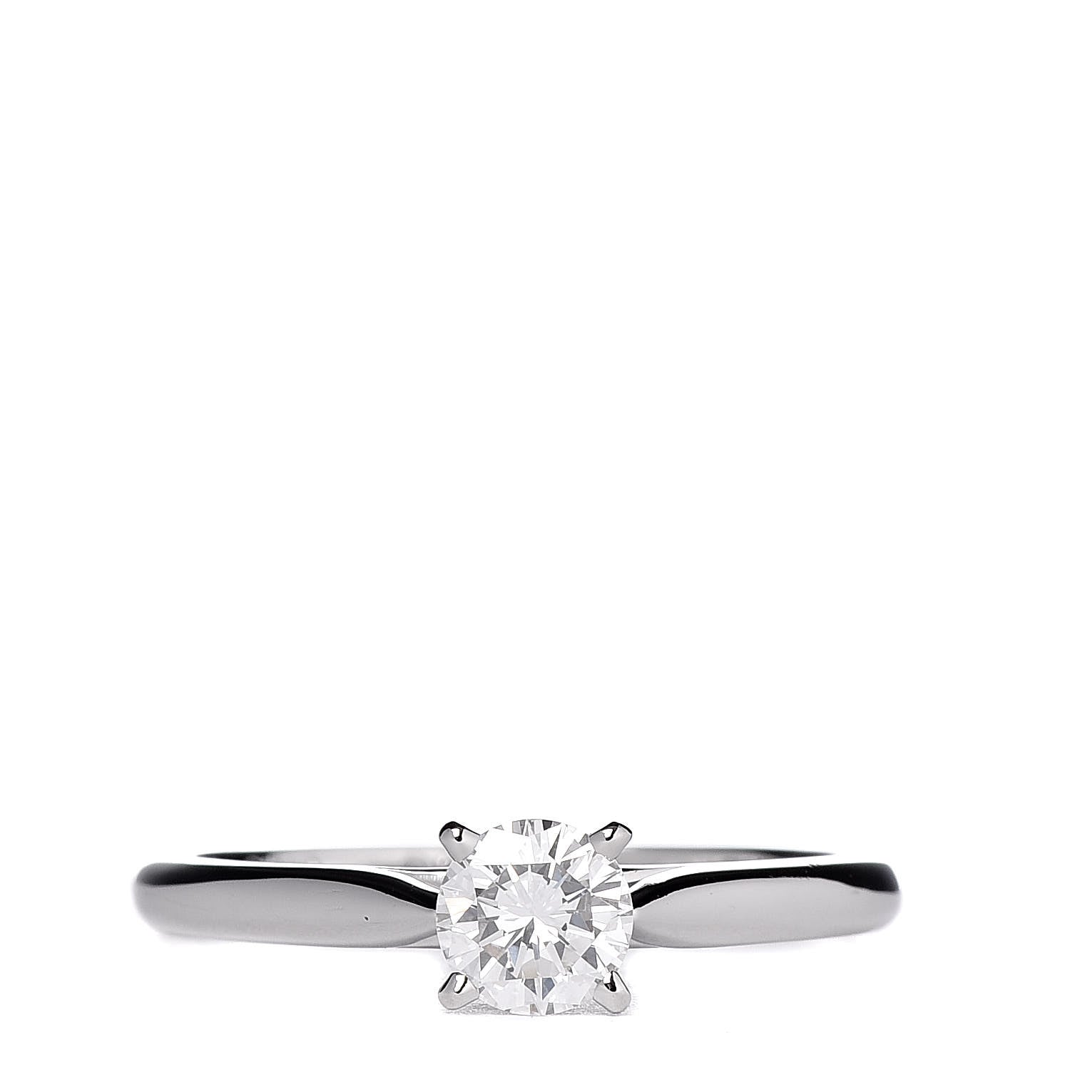 Cartier Platinum Diamond .38ct Solitaire 1895 Engagement Ring 50 5.25 1 of 8