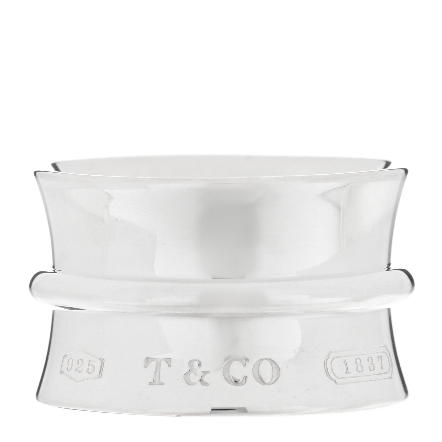 Tiffany Sterling Silver Wide 1837 Band Ring 49 4.75 1 of 5