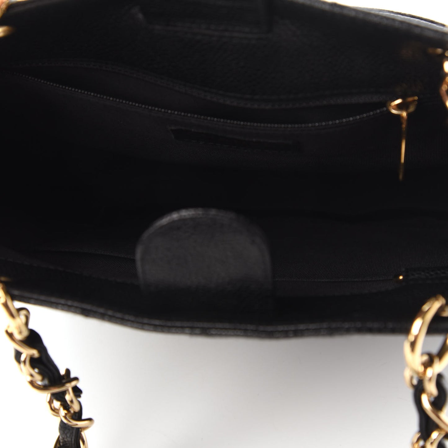 Caviar Quilted Petit Shopping Tote PST Black
