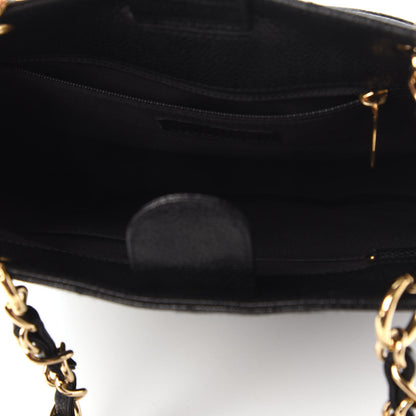 Chanel Caviar Quilted Petit Shopping Tote PST Black 5 of 12