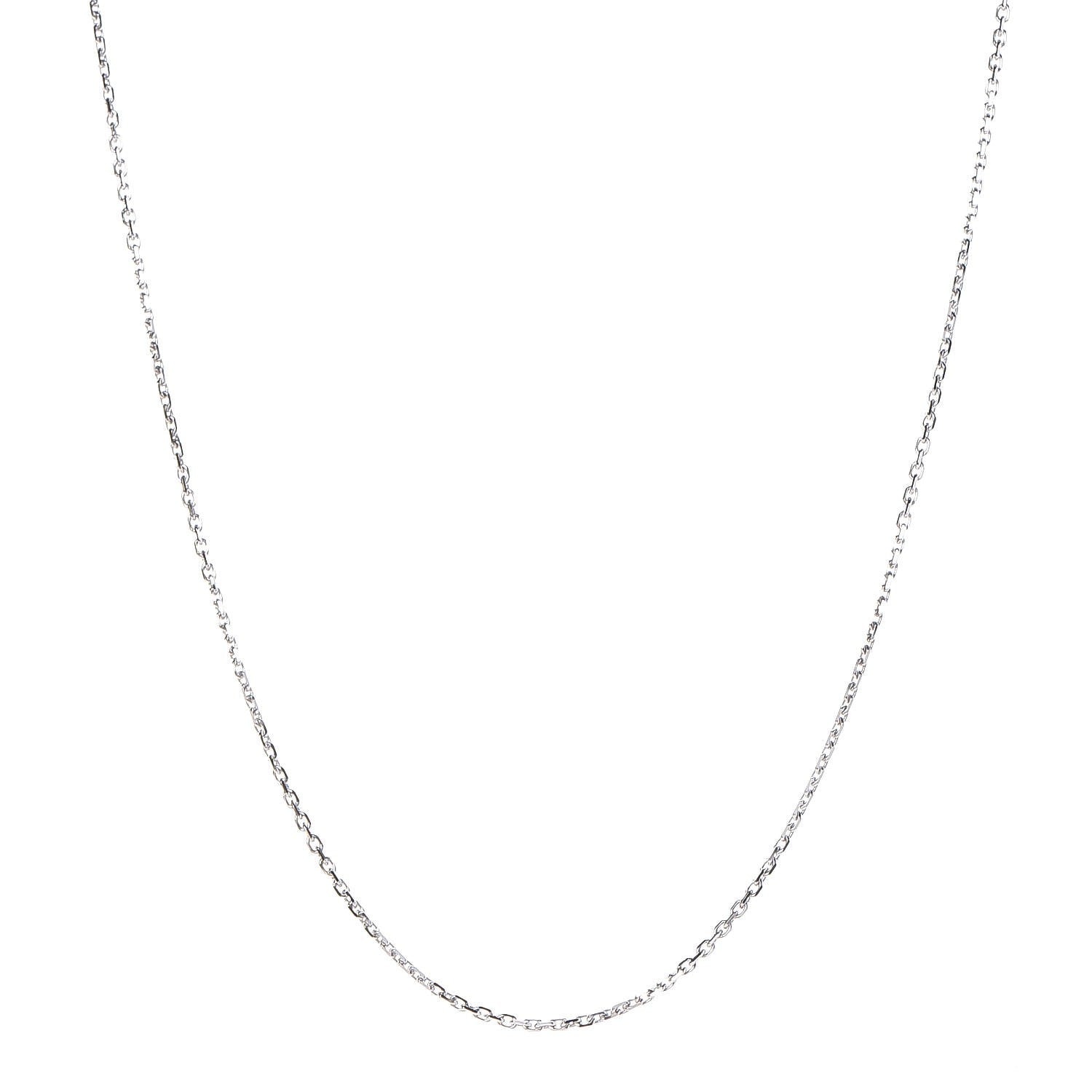 Van Cleef & Arpels 18K White Gold Trace Chain Necklace 1 of 6