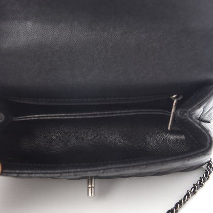 Chanel Caviar Lizard Embossed Quilted Mini Coco Handle Flap Black 4 of 9