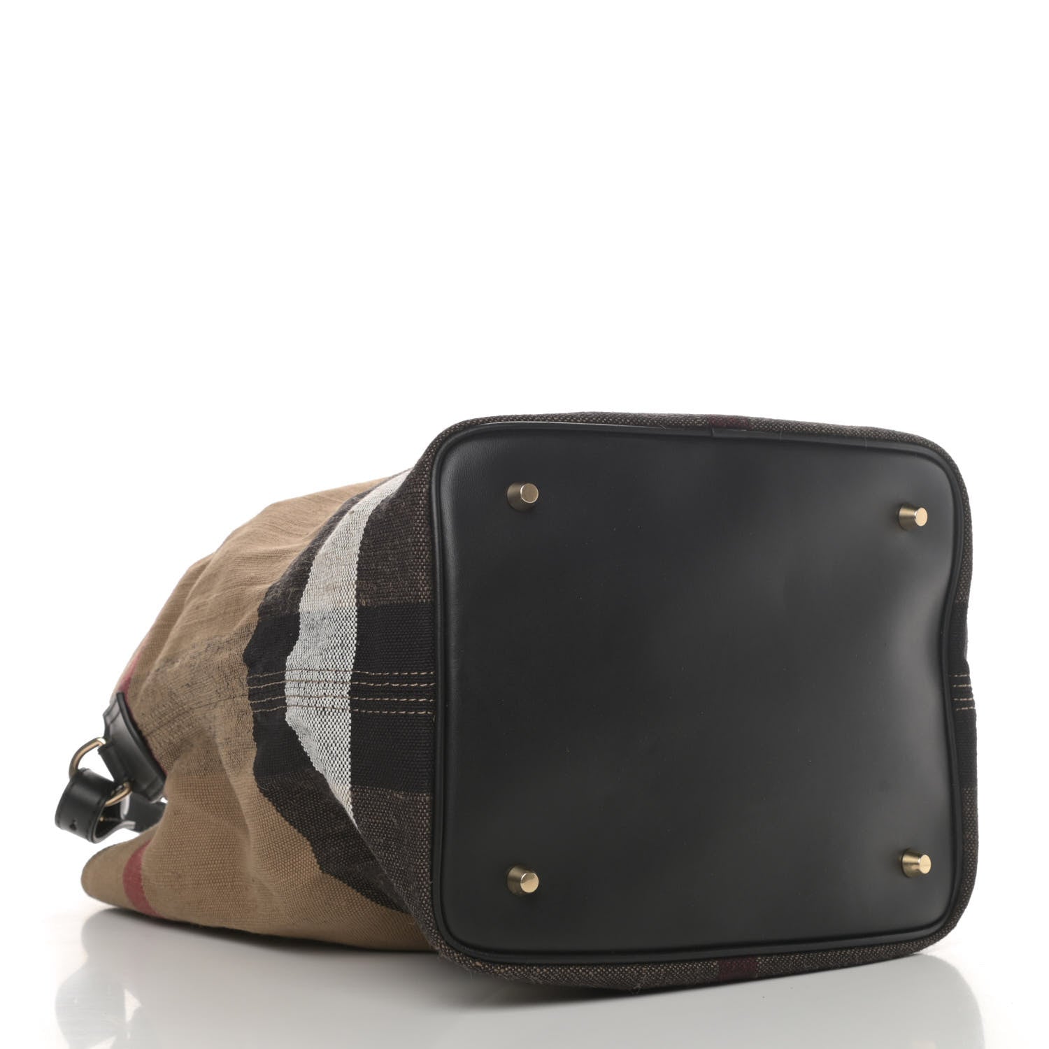 Burberry Canvas Mega Check Medium Ashby Hobo Black 3 of 4