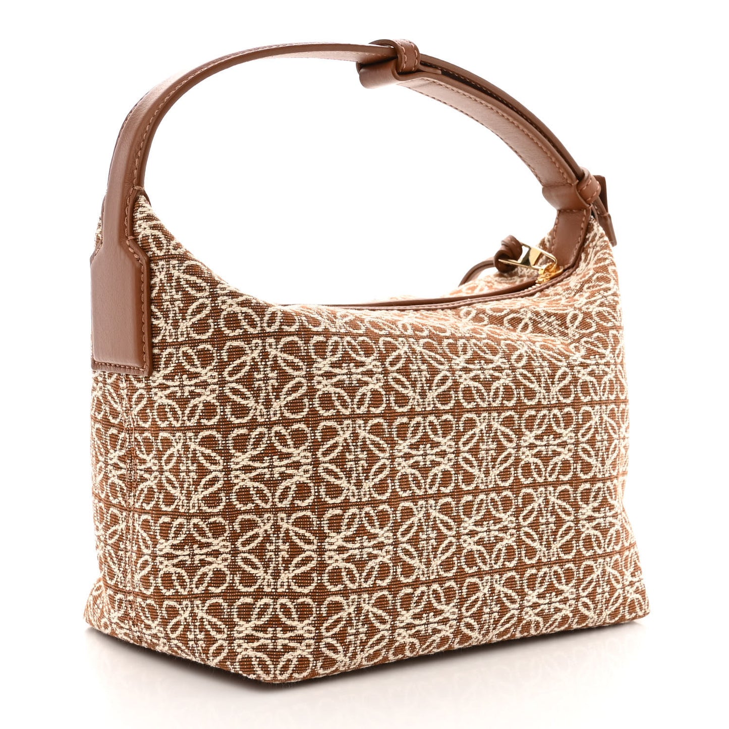 Jacquard Anagram Calfskin Small Cubi Bag Tan Pecan