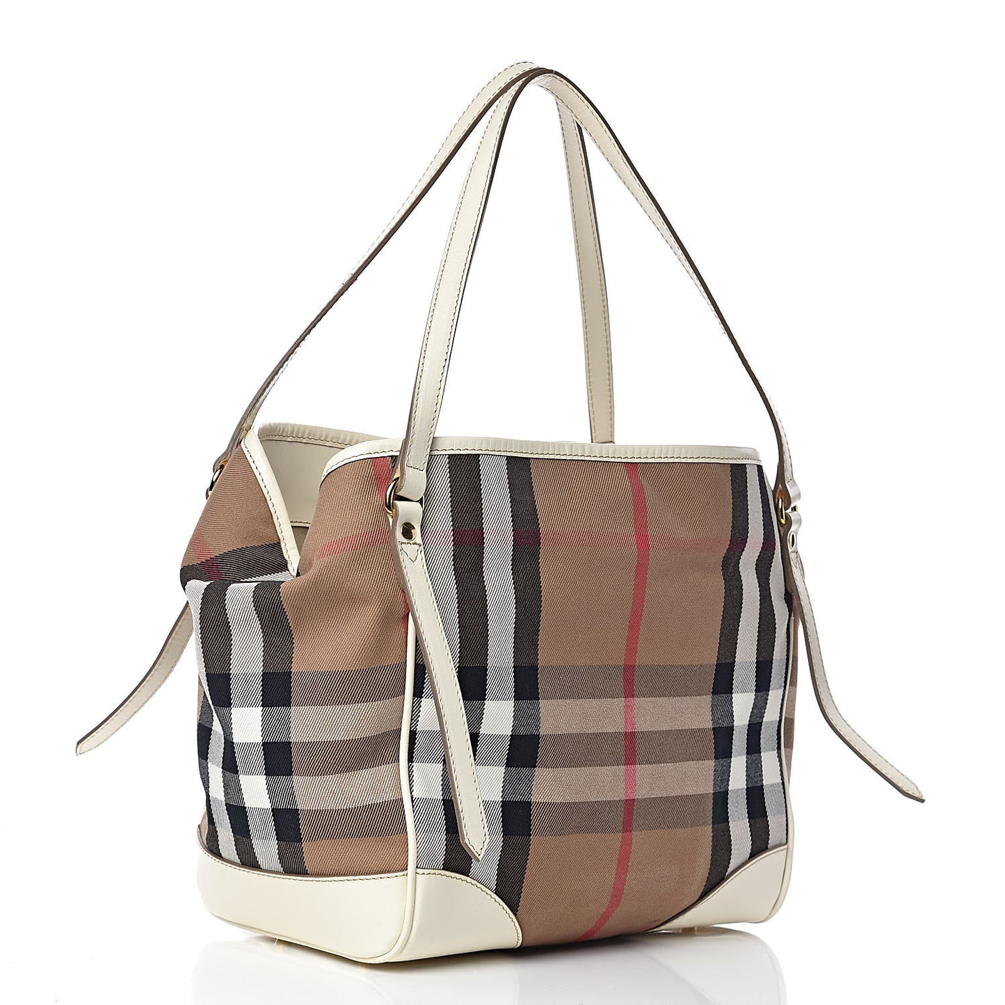 House Check Small Canterbury Tote White