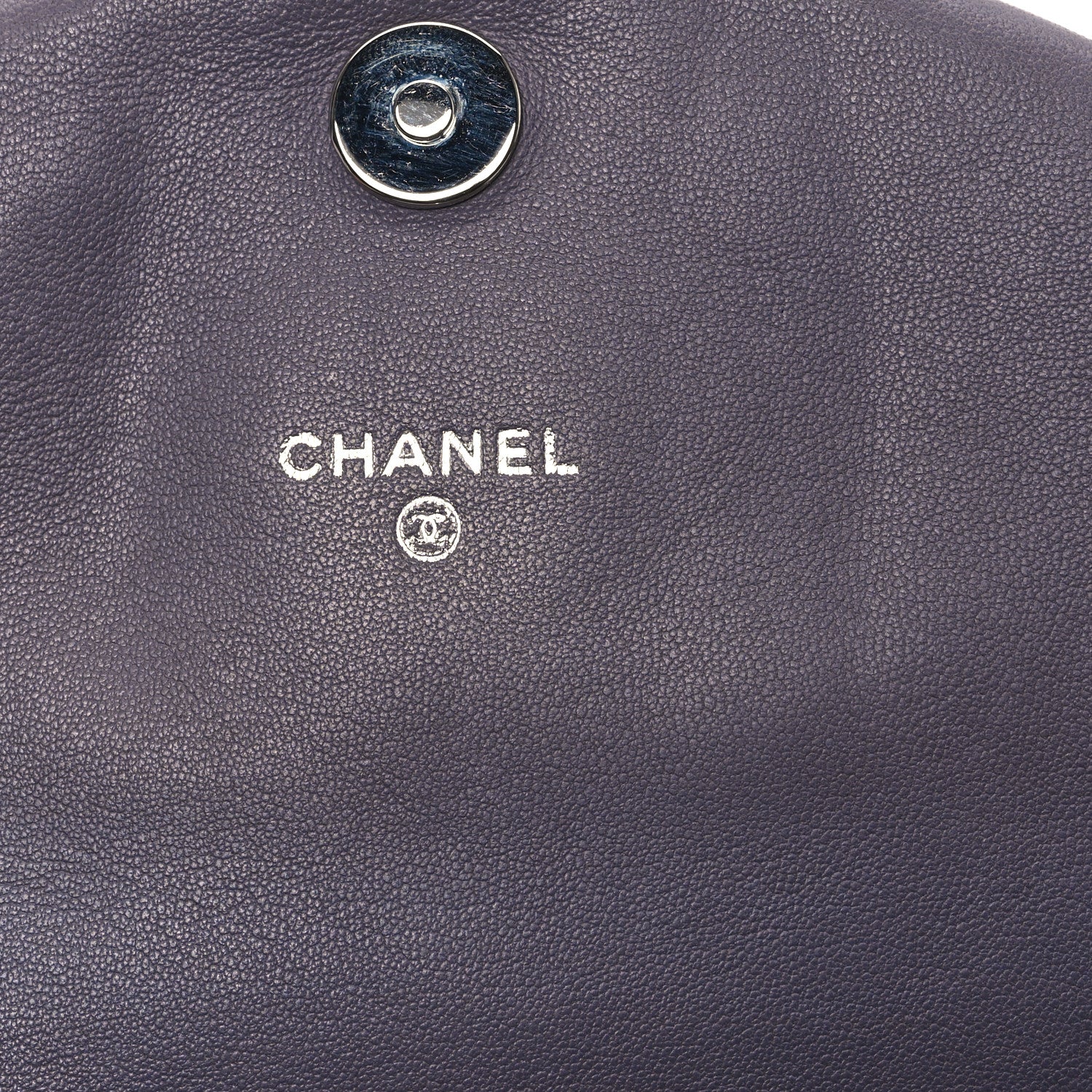 Chanel Lambskin Half Moon Wallet on Chain WOC Light Grey 6 of 11