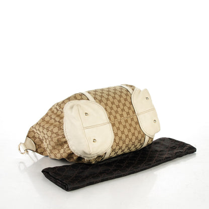 Gucci Monogram Horsebit Nail Medium Boston White 4 of 9
