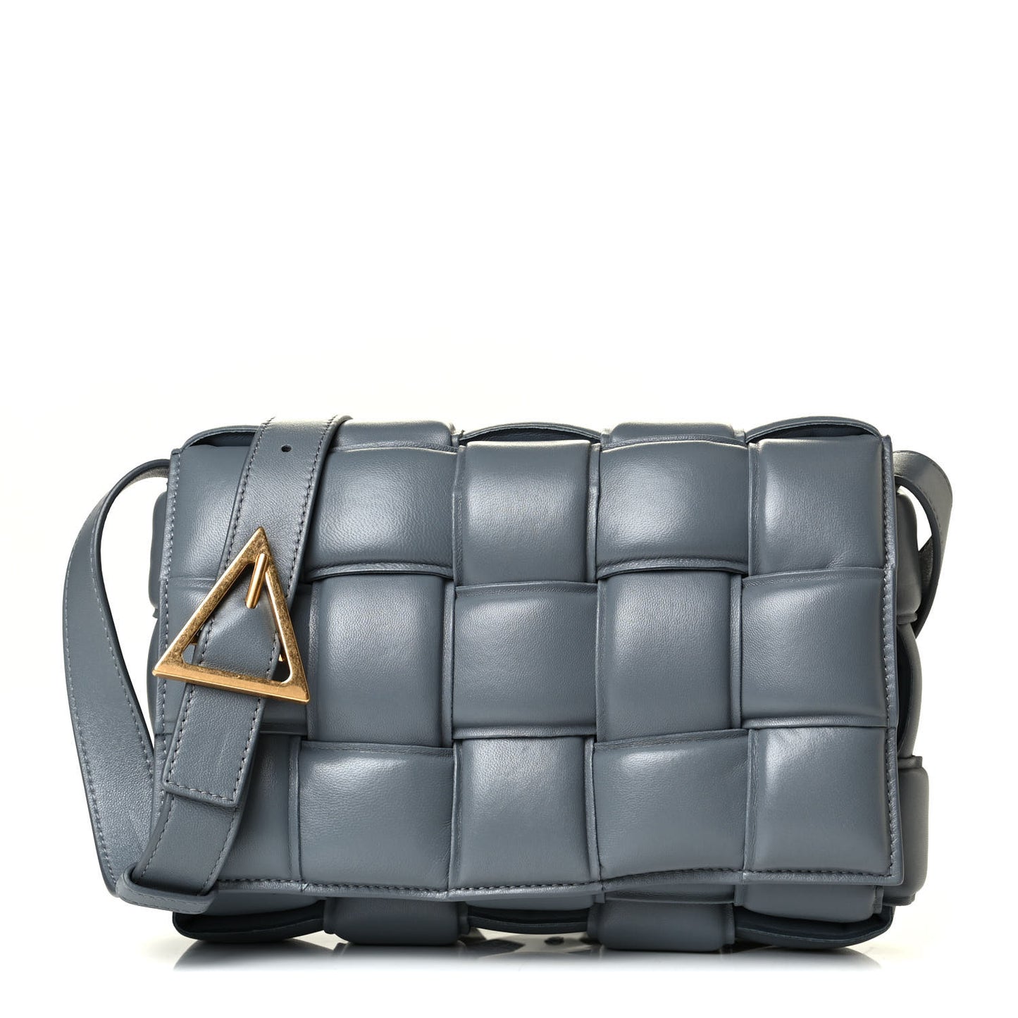 Nappa Maxi Intreccio Padded Cassette Crossbody Bag Thunder