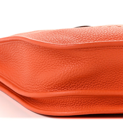 Hermes Taurillon Clemence Evelyne III PM Feu 9 of 11