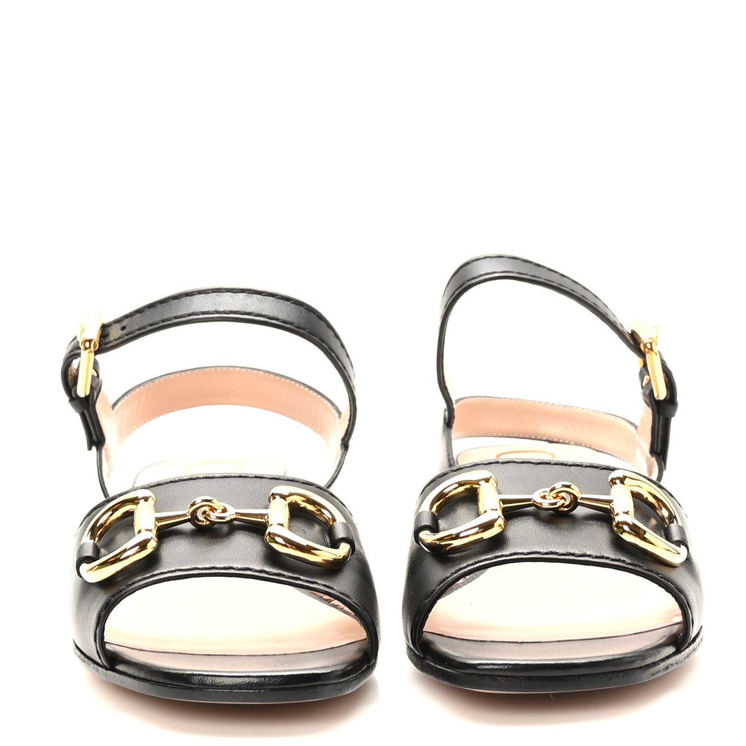 Gucci Nappa Charlotte Horsebit Block Heel 45mm Sandals 36.5 Black 2 of 8