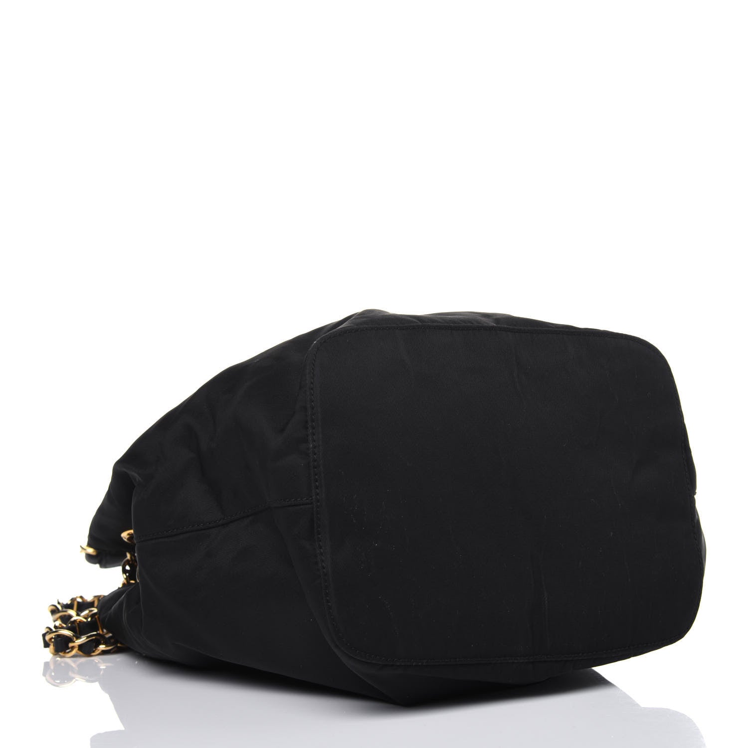 Prada Nylon Tessuto Acciaio Chain Shoulder Bag Black 4 of 12