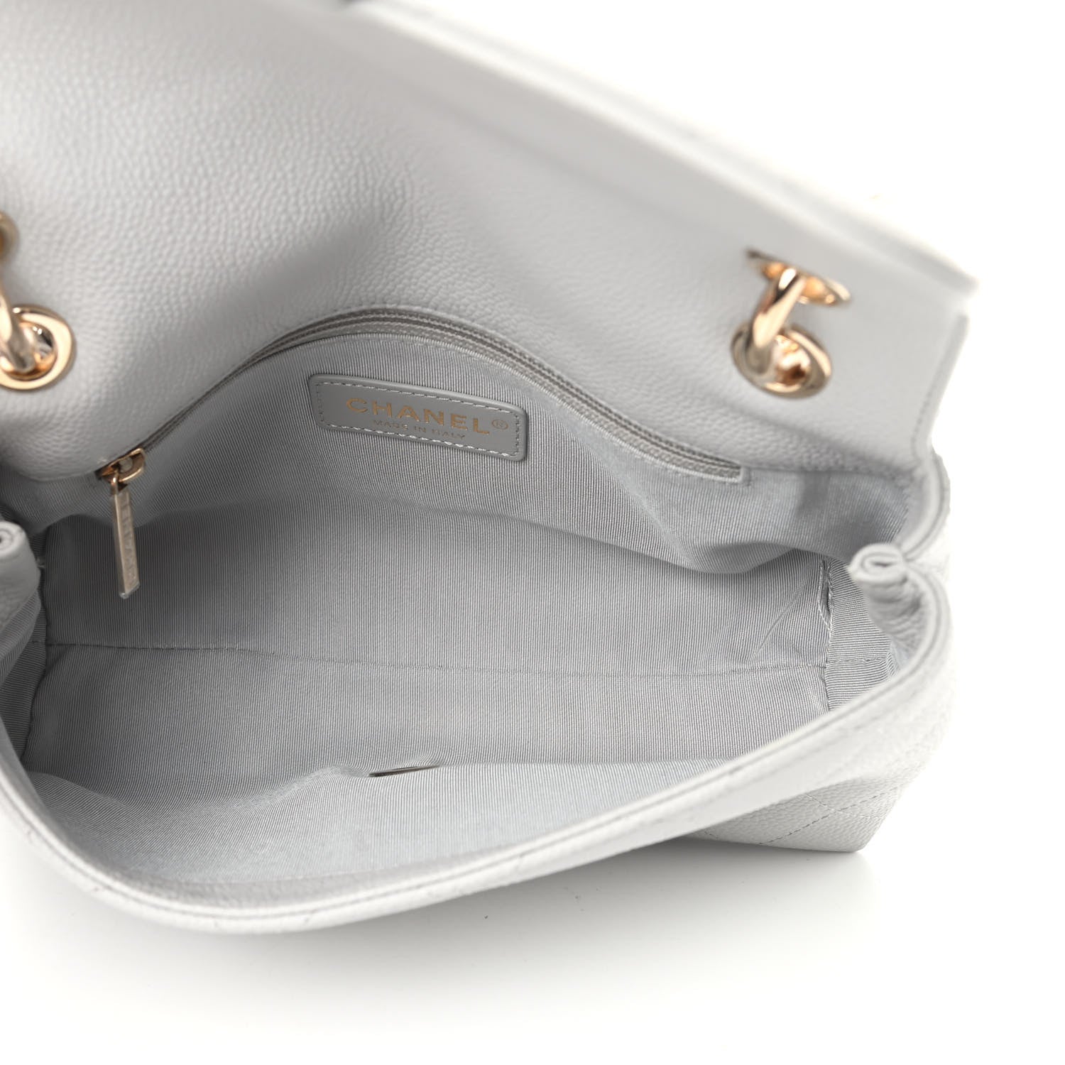 Chanel Caviar Quilted Small City Walk Flap Light Grey 5 of 11