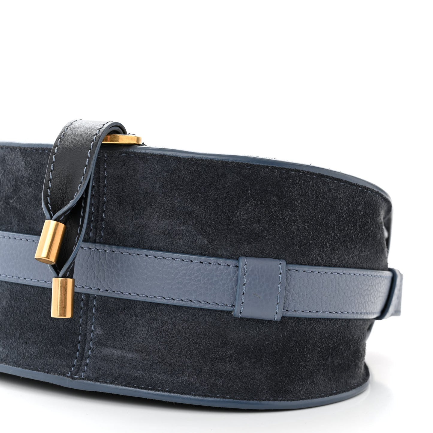 Suede Small Marcie Saddle Bag Graphite Navy