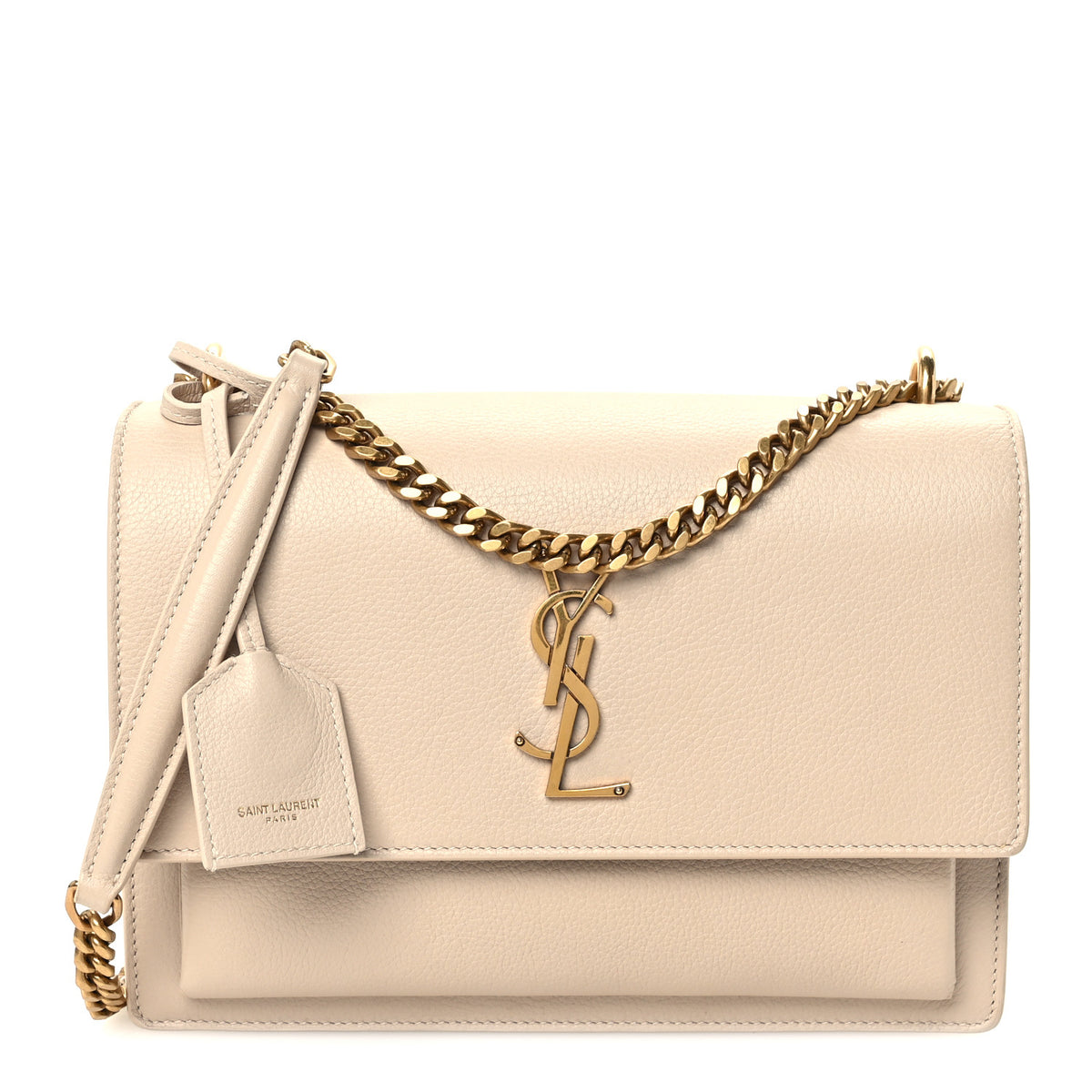 Saint Laurent Grained Calfskin Medium Monogram Sunset Beige 1 of 11