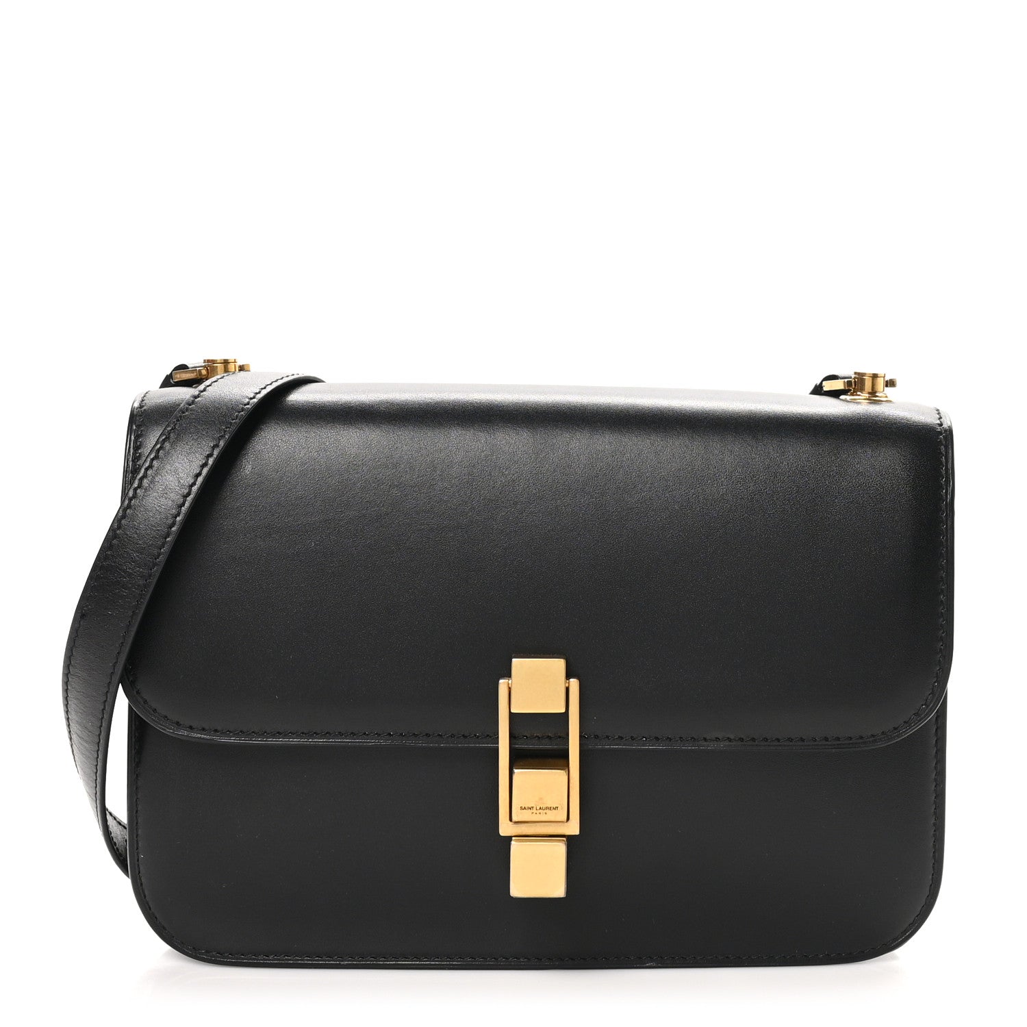 Saint Laurent Smooth Calfskin Carre Satchel Black 1 of 12