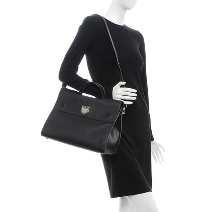 Christian Dior Grained Calfskin Large Diorever Flap Black 2 of 17