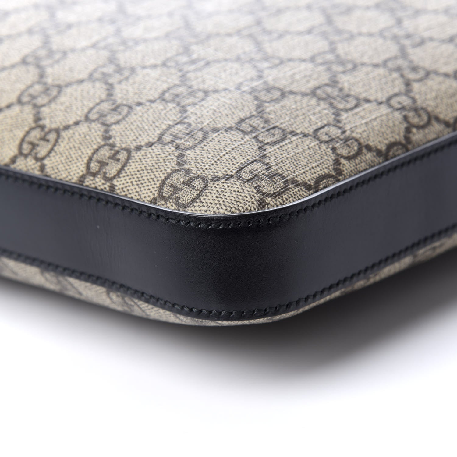 Gucci GG Supreme Monogram Flat Messenger Bag Black 6 of 7