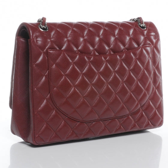 Chanel Caviar Quilted Maxi Double Flap Red 3 of 7
