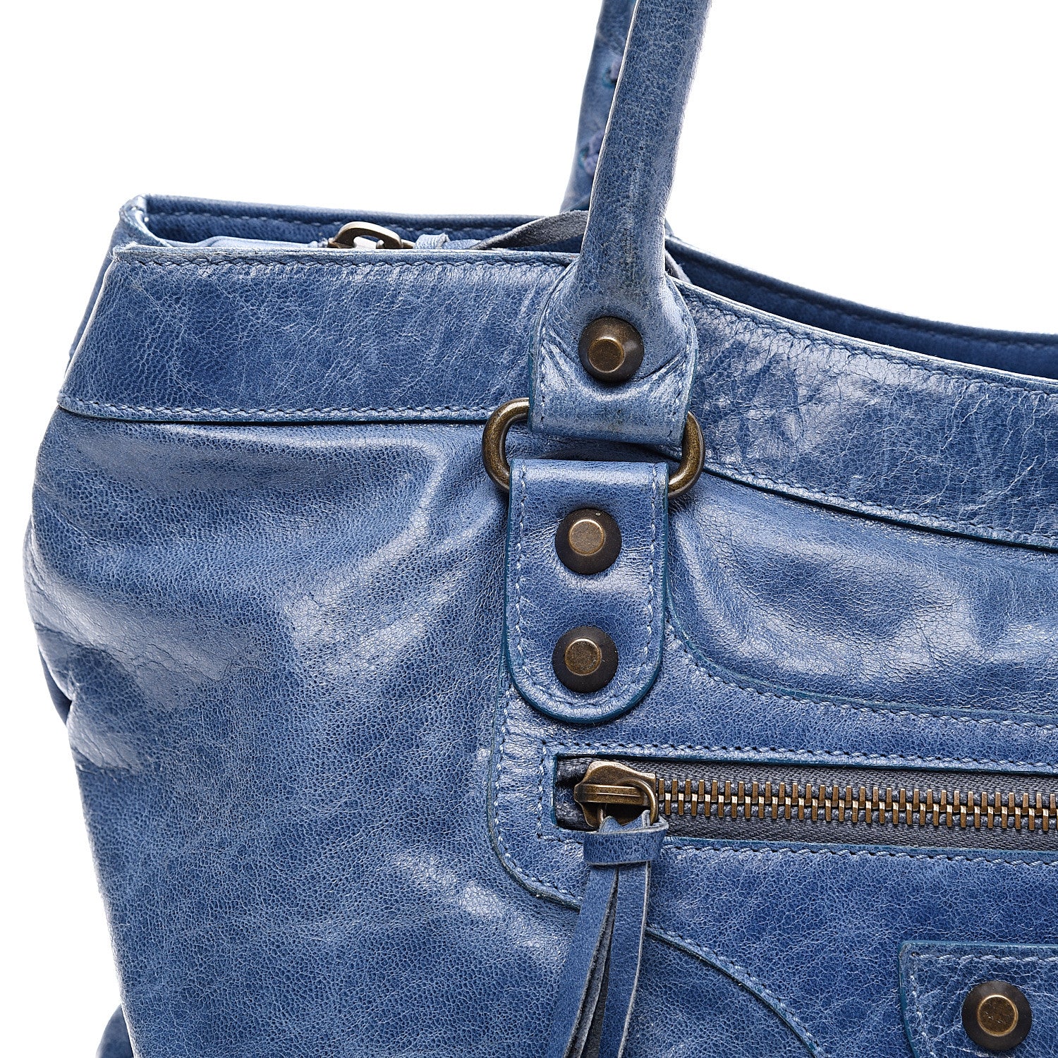 Balenciaga Chevre Classic Hardware Purse Bleu 9 of 9