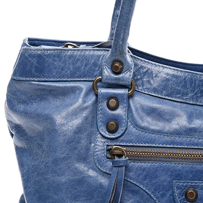 Balenciaga Chevre Classic Hardware Purse Bleu 9 of 9