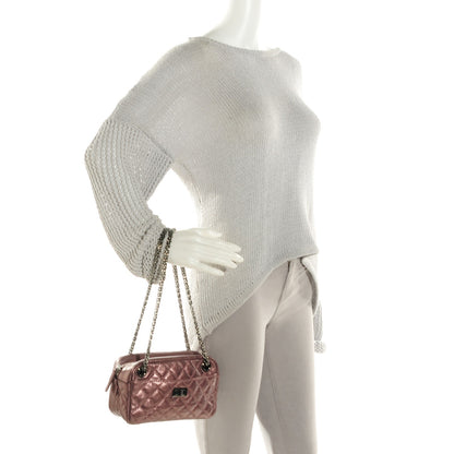 Chanel Metallic Aged Calfskin Quilted Small Reissue Camera Case Rose Fonce 2 of 7