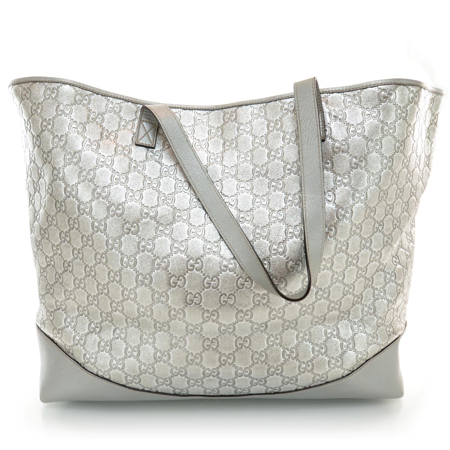 Gucci Guccissima Large Tote Silver 3 of 9