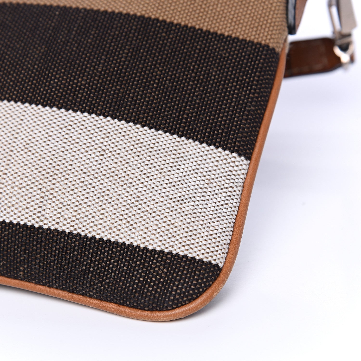 Burberry Mega Check Peyton Crossbody Clutch Bag Saddle Brown 10 of 12