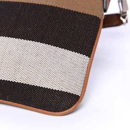 Burberry Mega Check Peyton Crossbody Clutch Bag Saddle Brown 10 of 12