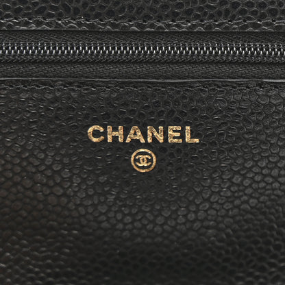 Chanel Caviar Quilted Wallet On Chain WOC Black 13 of 14