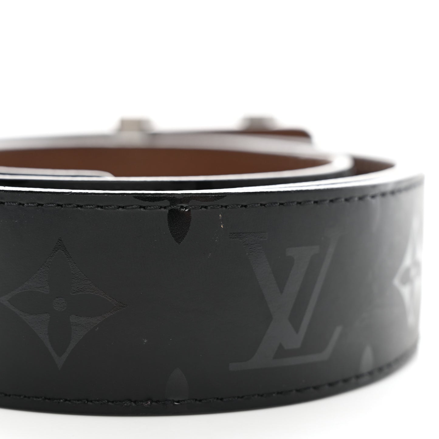 Monogram Illusion 40mm LV Initiales Reversible Belt 110 44 Black
