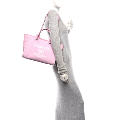 Chanel Mixed Fibers Small Deauville Tote Pink 2 of 11