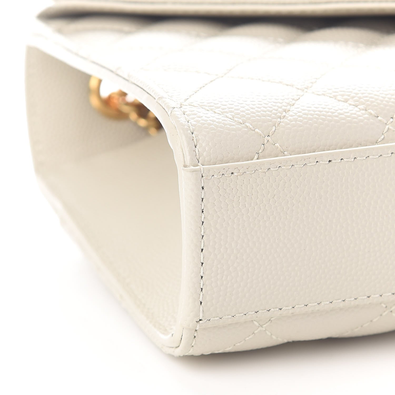 Saint Laurent Grain De Poudre Textured Mixed Matelasse Triquilt Small Monogram Satchel Crema Soft 7 of 8