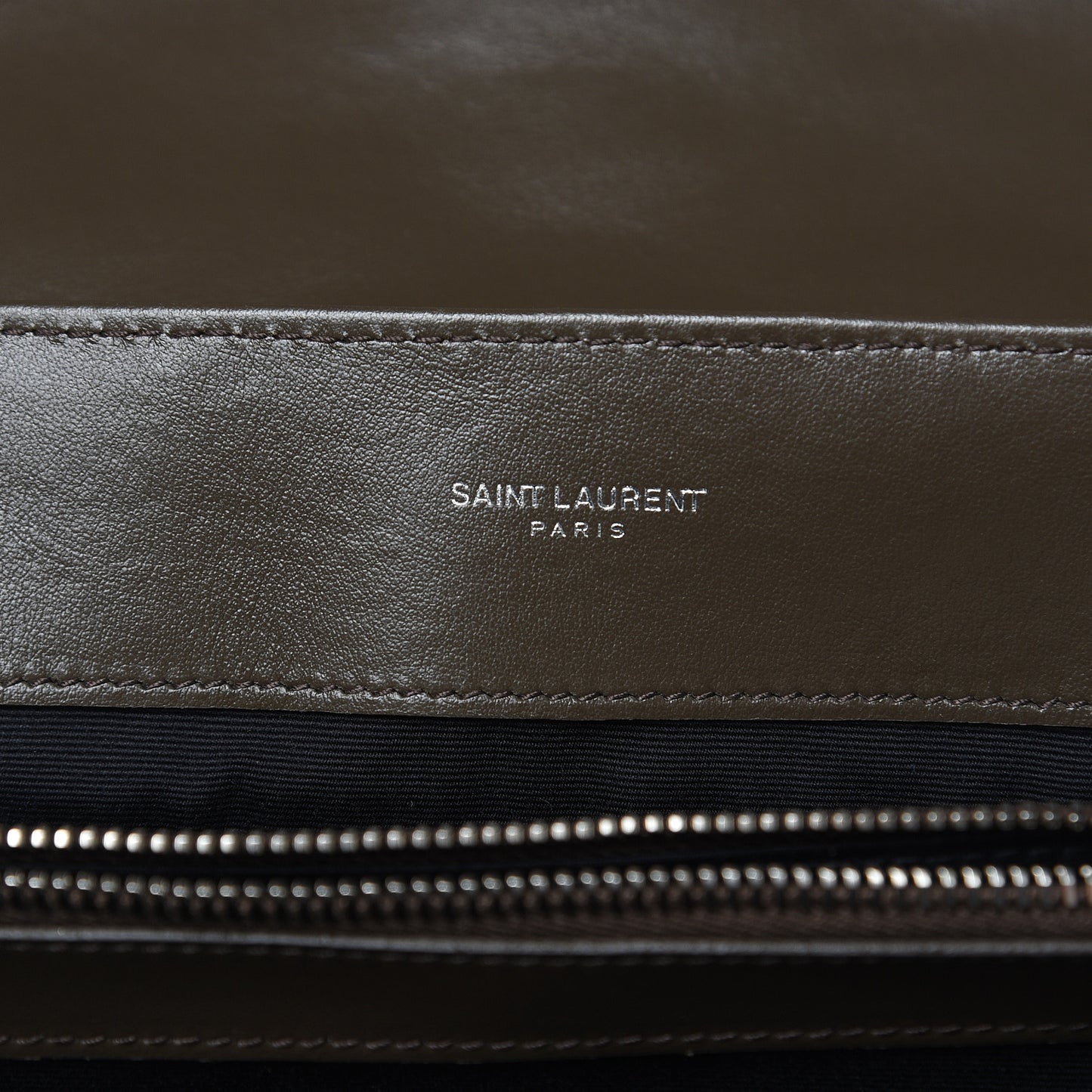 Calfskin Y Quilted Monogram Medium Loulou Chain Satchel Kaki Fonce