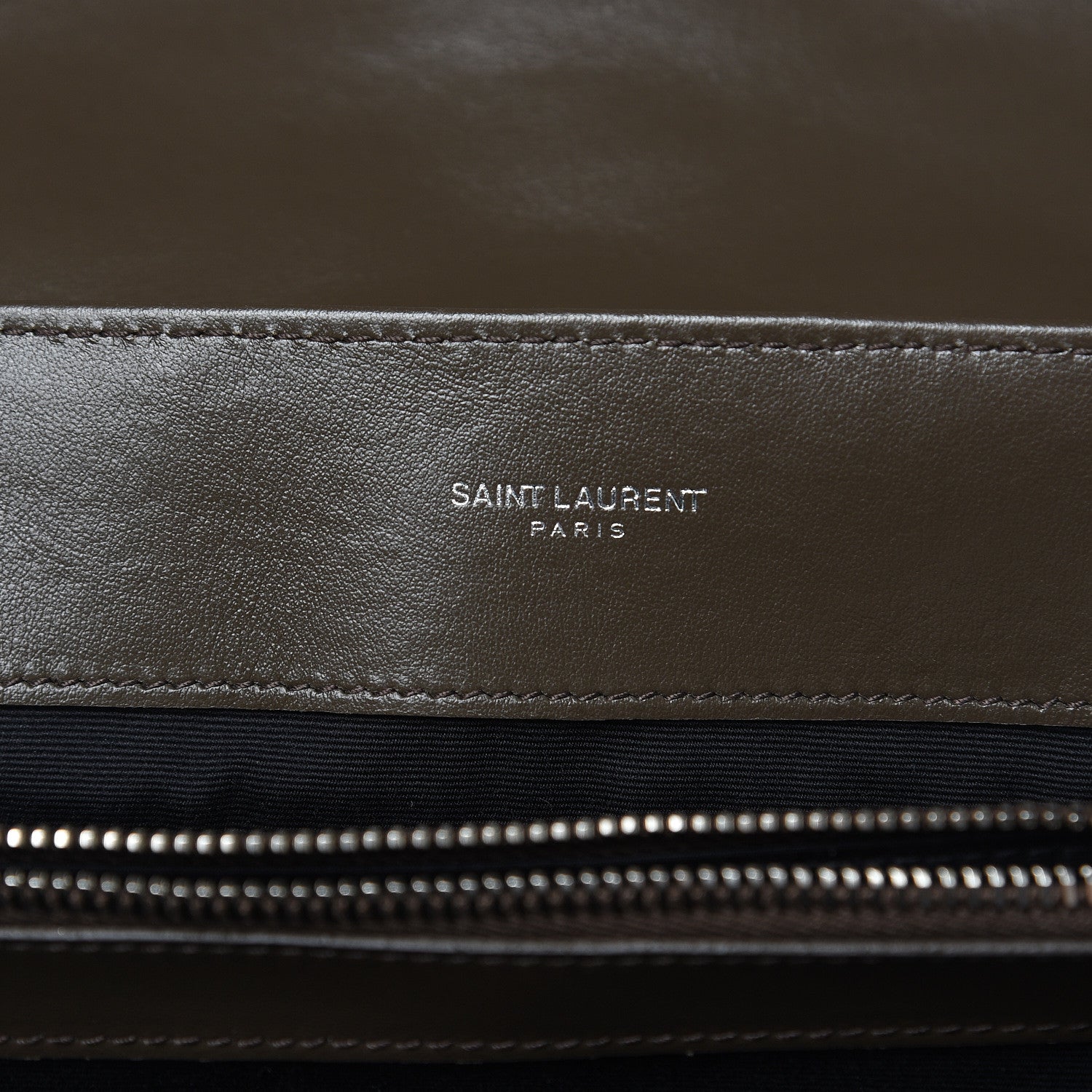 Saint Laurent Calfskin Y Quilted Monogram Medium Loulou Chain Satchel Kaki Fonce 7 of 10