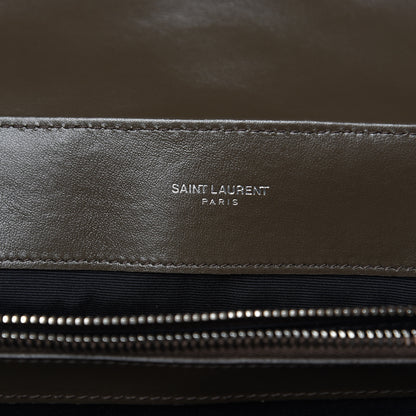 Saint Laurent Calfskin Y Quilted Monogram Medium Loulou Chain Satchel Kaki Fonce 7 of 10