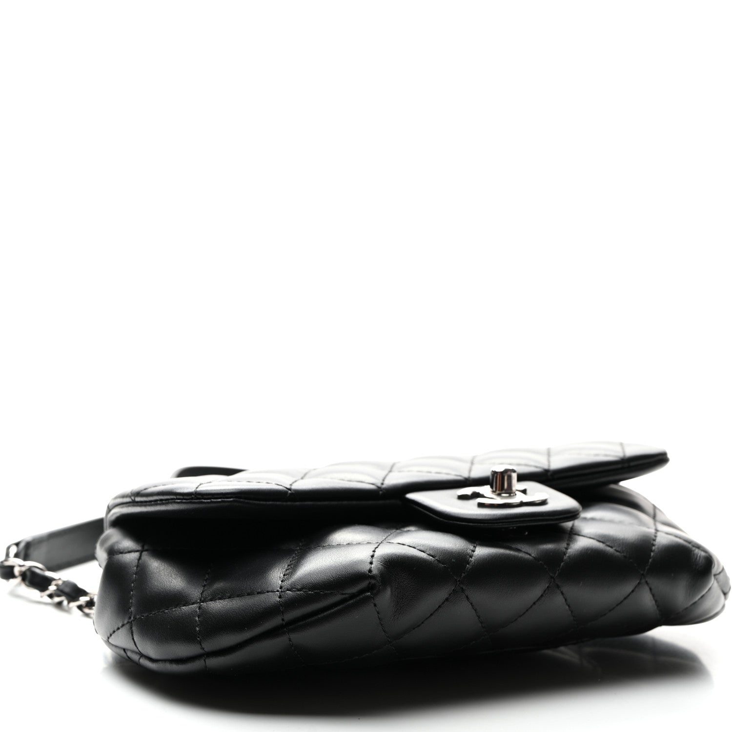 Chanel Calfskin Quilted CC Uniform Flap Belt Bag Black 4 of 10