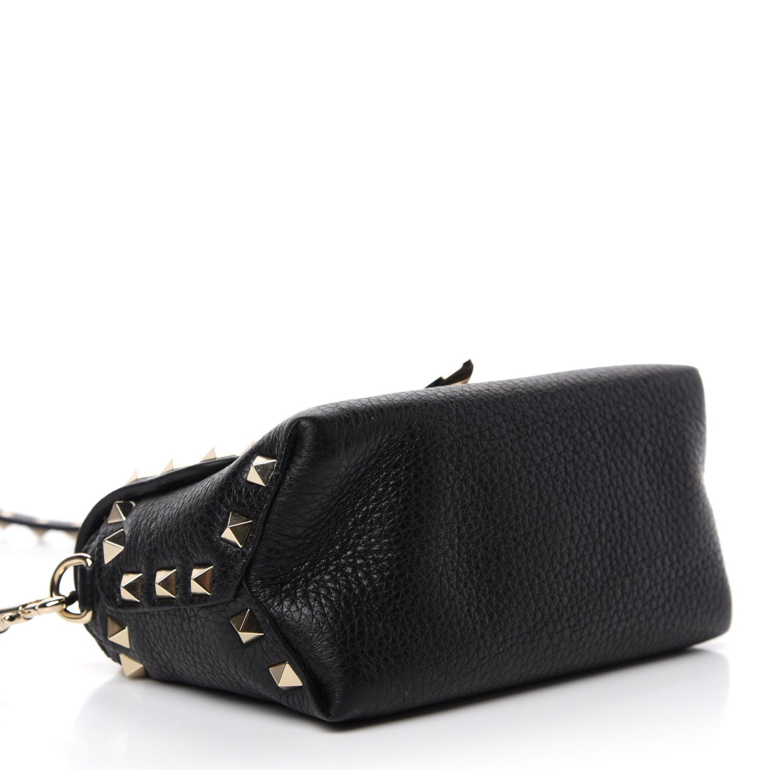 Valentino Garavani Pebbled Calfskin Mini Rockstud Crossbody Bag Black 4 of 9
