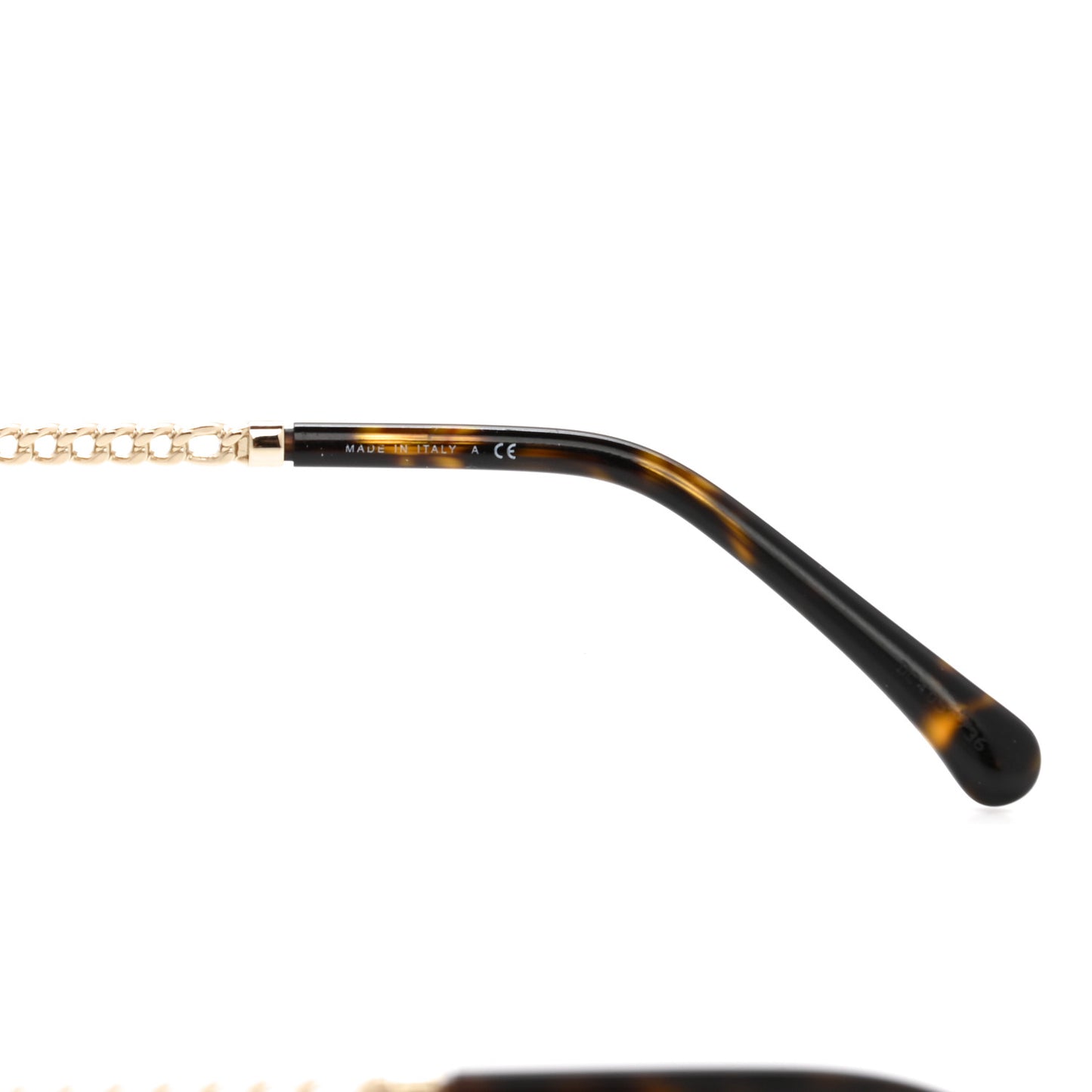 Metal Round Removable Pearl Chain Eyeglasses 2184 Gold